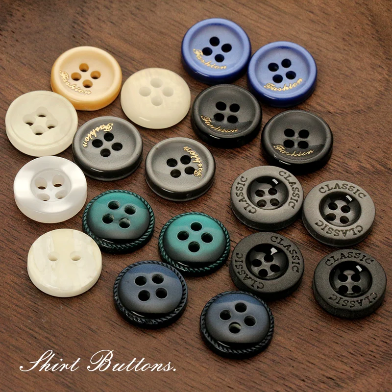 Baby Clothing Sewing - 10pcs เรซิ่น 11 มม.ตกแต่งเย็บปุ่มสําหรับเสื้อผ้าพลาสติกเพิร์ลเด็ก POLO สีดําเสื้อหัตถกรรมอุปกรณ์เย็บปักถักร้อยหรูหรา