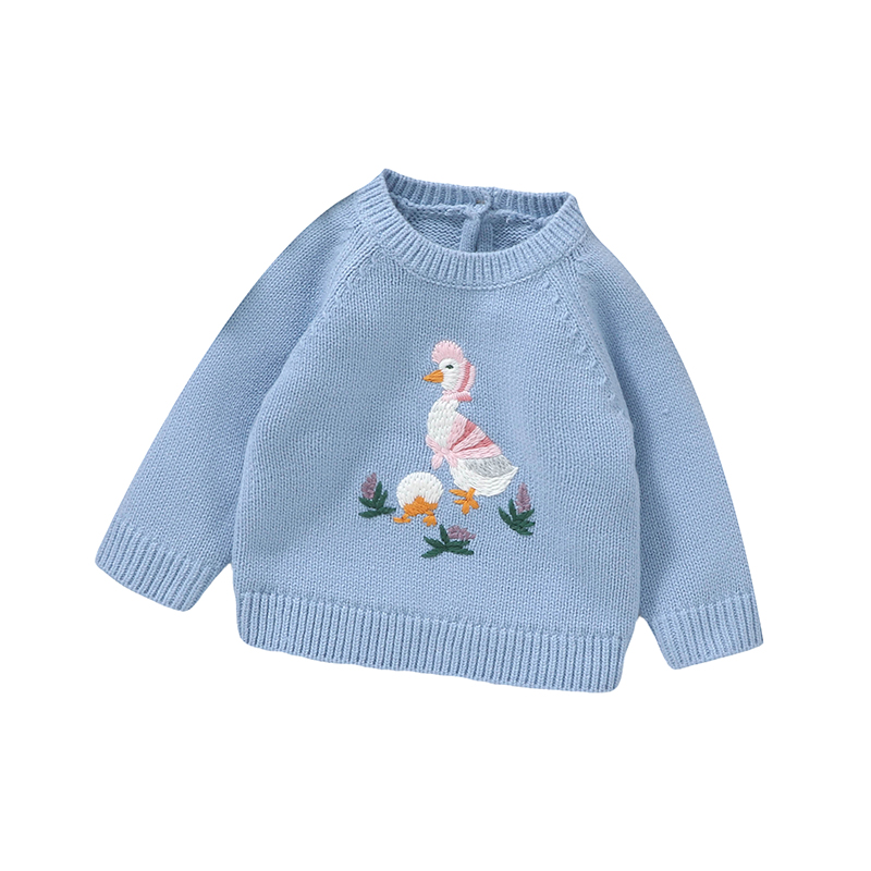 Baby Clothing Jumpers - ฤดูใบไม้ร่วงเสื้อกันหนาวเด็กน่ารักปักเป็ดทารกเสื้อแขนยาวถักเด็กวัยหัดเดินเด็กเสื้อผ้าจัมเปอร์ฤดูหนาว