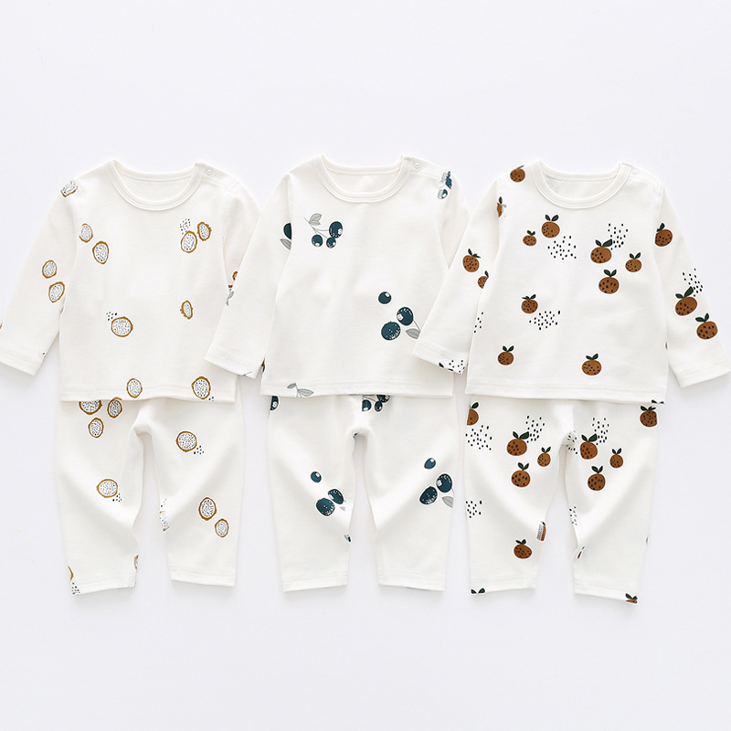 Baby Clothing Organic Cotton - เสื้อผ้าเด็กชุดชุดผ้าฝ้ายอินทรีย์ฤดูใบไม้ผลิฤดูใบไม้ร่วงทารกแรกเกิดทารกชุดนอนแขนยาว + กางเกง2PCs Outfits