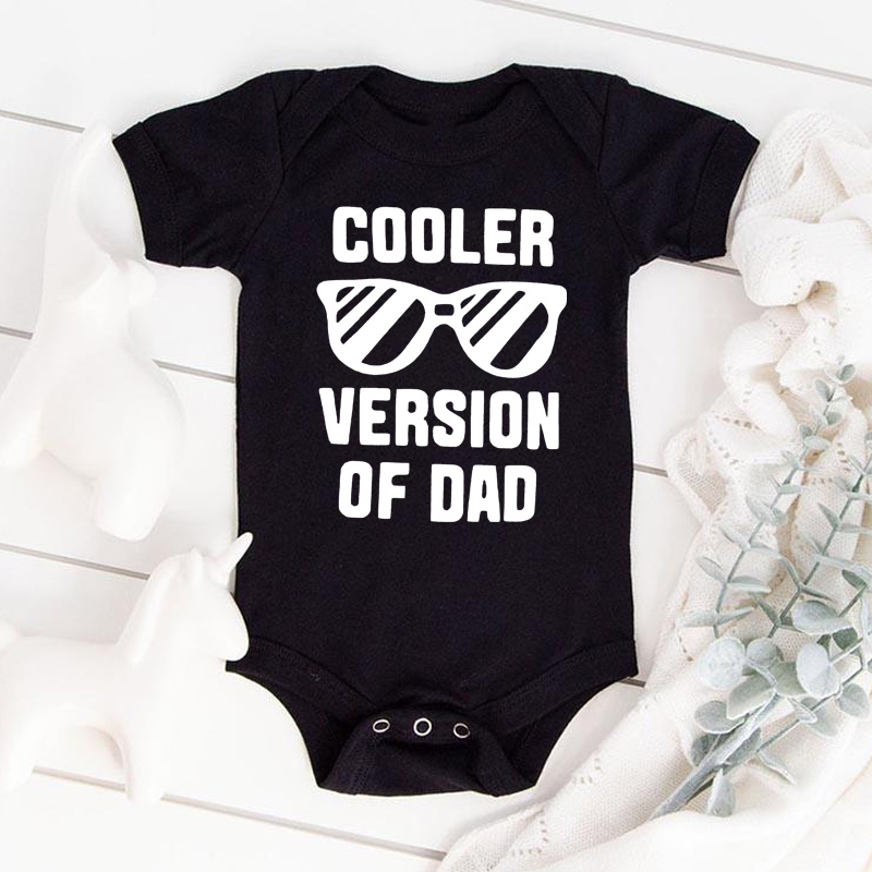 Baby Clothing Online - แว่นตากันแดดตัวอักษรเสื้อผ้าเด็กหญิงเด็กชายแรกเกิดตลกๆวันซี่เสื้อยืดคอกลมสบายๆเสื้อรอมเปอร์ทารกฤดูร้อน