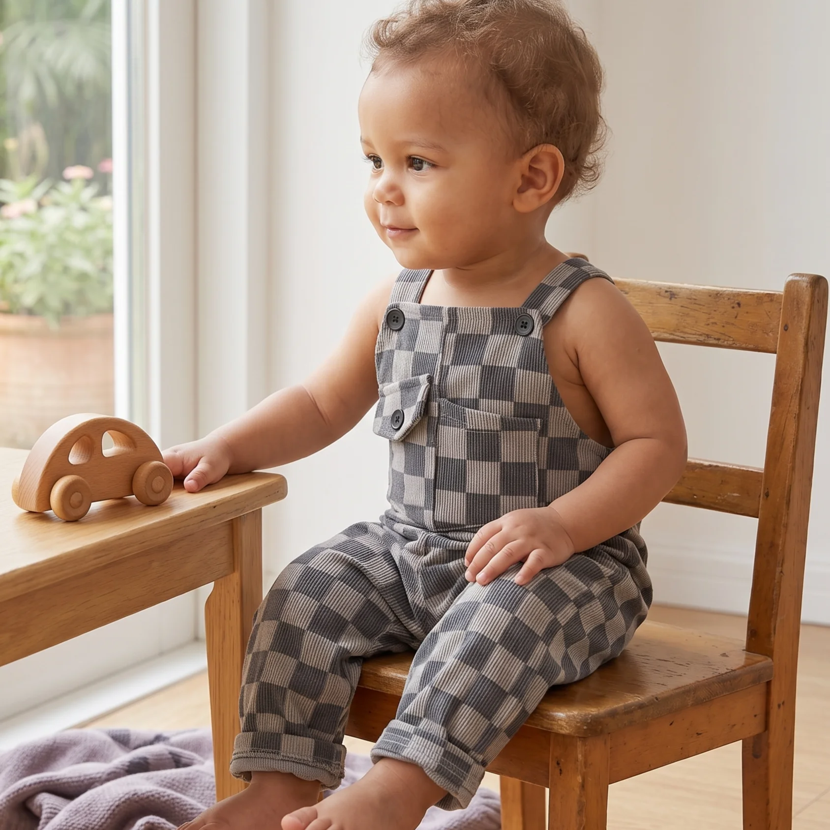 Baby Clothing Jumpers - ฤดูร้อนเด็กทารกชายกางเกงจั๊มเปอร์ลายตารางเสื้อผ้าเดนิมกางเกงขาสั้นชุดรอมเปอร์เด็กวัยหัดเดินเด็กทารกหญิงเสื้อผ้ากระเป๋า 0-3Y