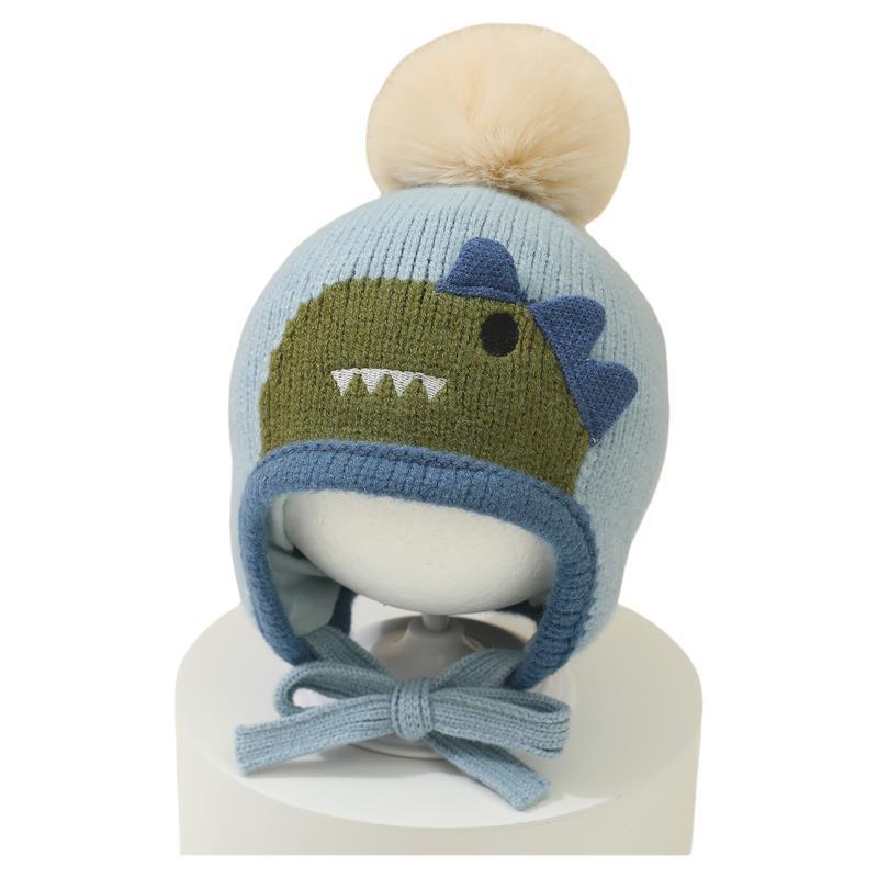 Baby Hat Beanie - หมวกไหมพรมเด็กน่ารักลายการ์ตูนสัตว์ พร้อมปอมปอม ป้องกันหู สำหรับเด็กวัยหัดเดิน อายุ 6-36