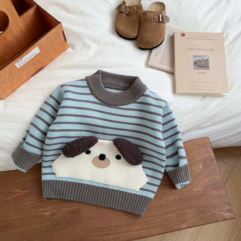 เสื้อไหมพรมลายการ์ตูนสุนัขน่าร - Baby Clothing Jumpers บทวิจารณ์และราคา