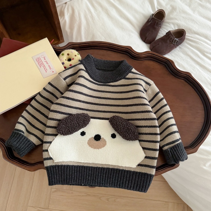 เสื้อไหมพรมลายการ์ตูนสุนัขน่าร - Baby Clothing Jumpers บทวิจารณ์และราคา