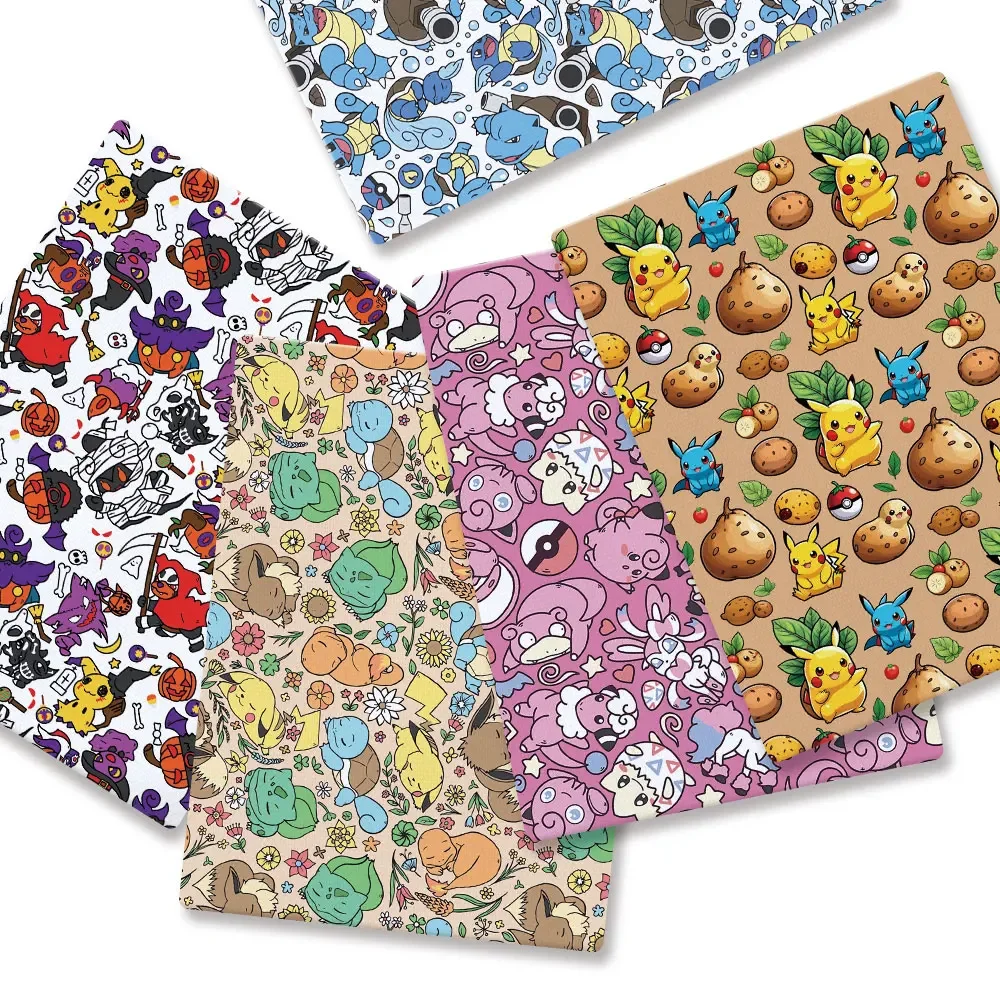 Pokemon การ์ตูน Fabric140*50 ซ - Baby Clothing Sewing บทวิจารณ์และราคา