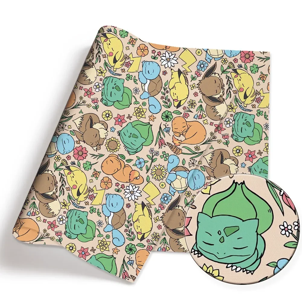 Pokemon การ์ตูน Fabric140*50 ซ - Baby Clothing Sewing บทวิจารณ์และราคา