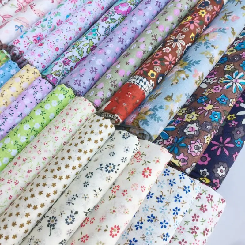 ผ้าฝ้ายแท้ลายดอกไม้สไตล์ชนบทสำ - Baby Clothing Sewing บทวิจารณ์และราคา