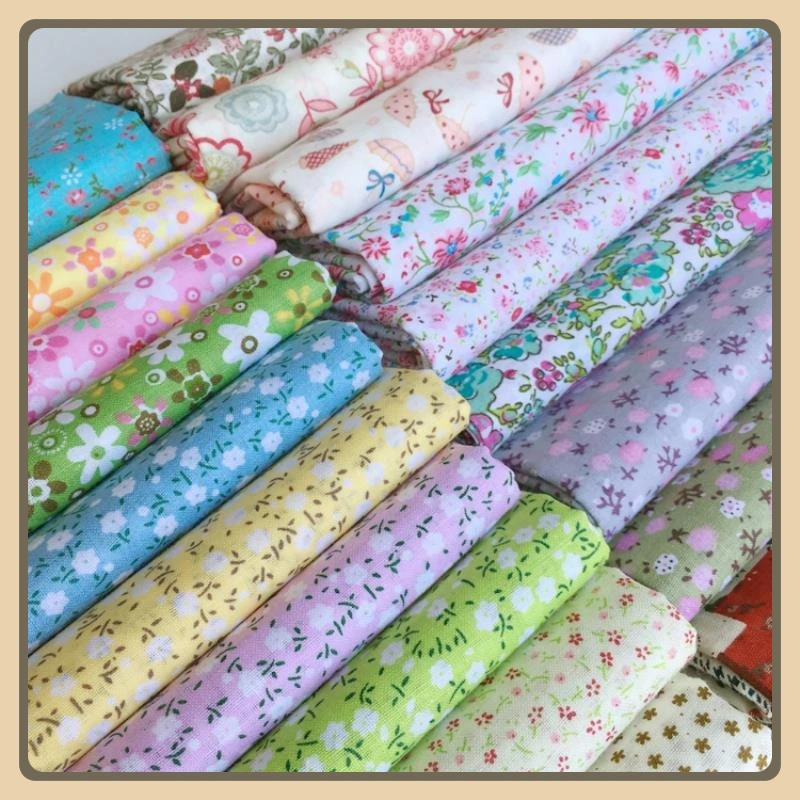 ผ้าฝ้ายแท้ลายดอกไม้สไตล์ชนบทสำ - Baby Clothing Sewing บทวิจารณ์และราคา