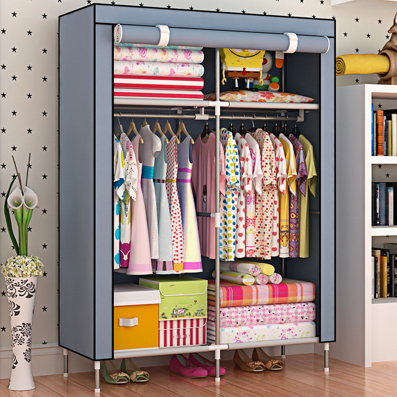 ตู้ผ้าหนาแบบเรียบง่ายท่อเหล็กไ - Baby Clothing Rental บทวิจารณ์และราคา