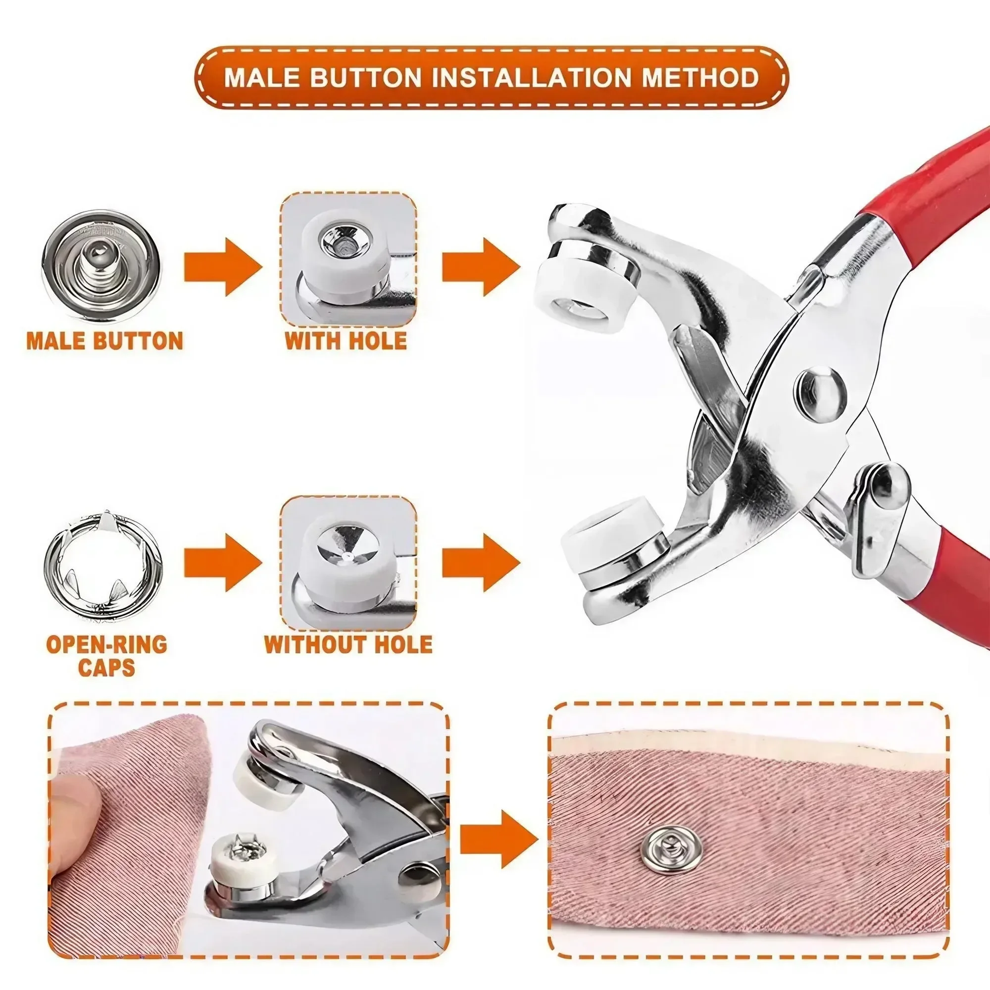 ชุดเครื่องมือติดกระดุมแบบกด 20 - Baby Clothing Sewing บทวิจารณ์และราคา
