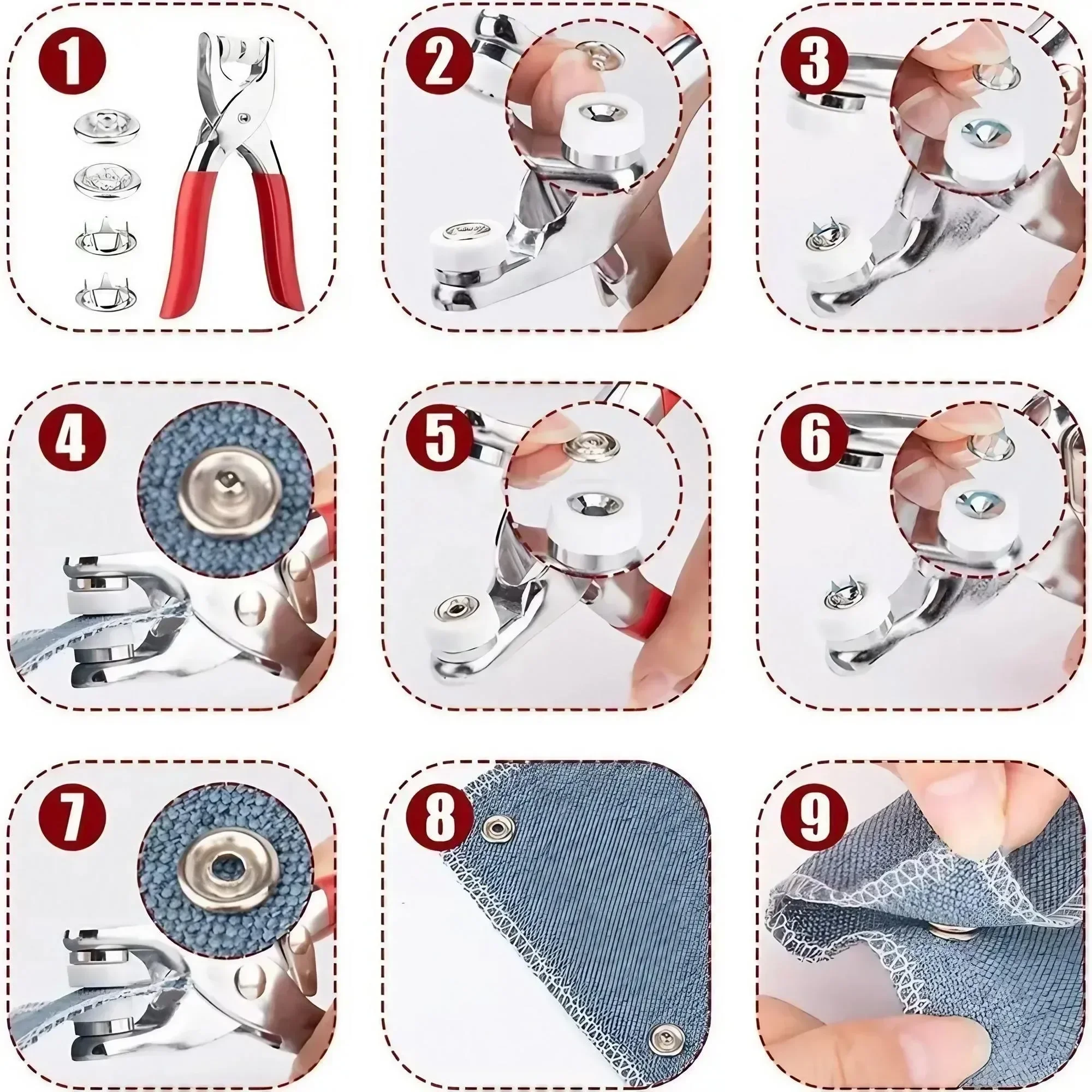 ชุดเครื่องมือติดกระดุมแบบกด 20 - Baby Clothing Sewing บทวิจารณ์และราคา