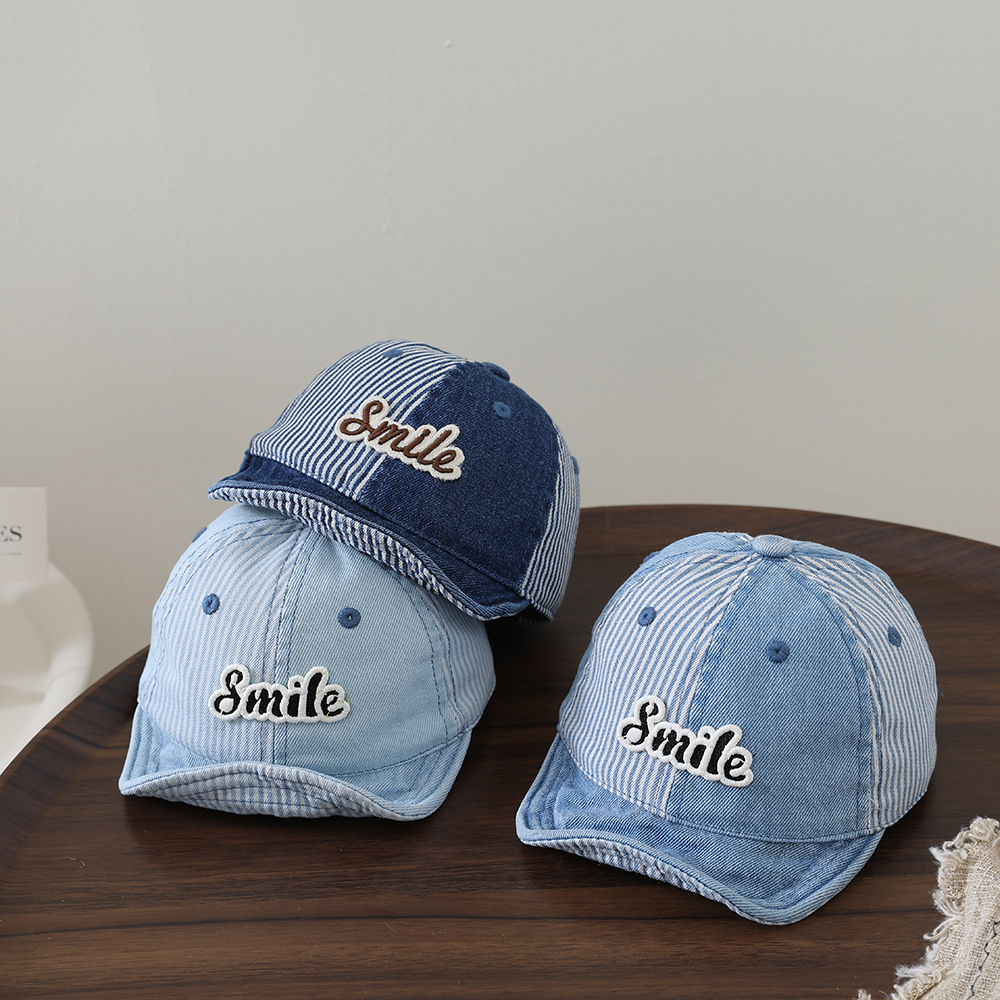 หมวกบีนนี่เดนิมลายทางแบบแพทช์เ - Baby Hat Beanie บทวิจารณ์และราคา