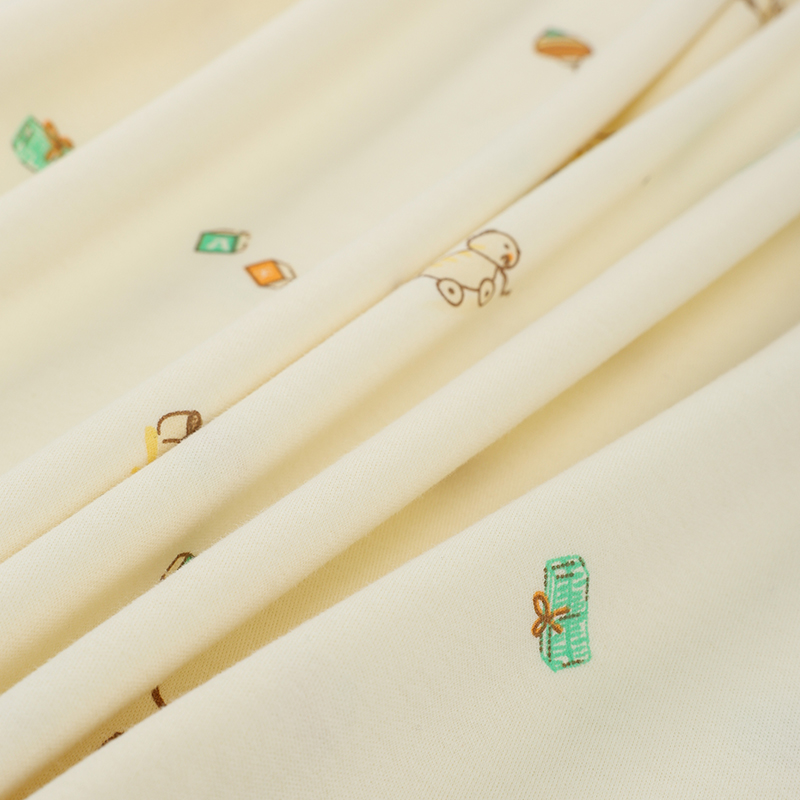 ผ้าฝ้ายแท้ยืดหยุ่นหนาพิมพ์ลายผ - Baby Clothing Sewing บทวิจารณ์และราคา