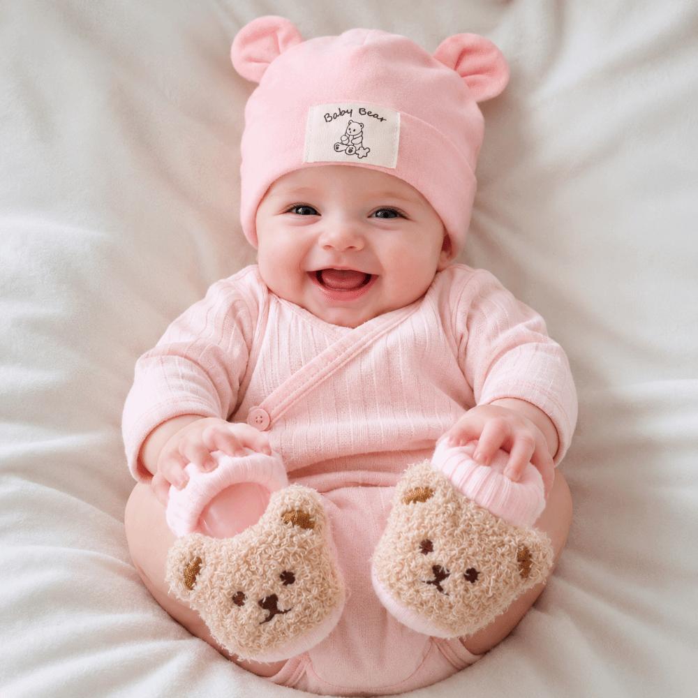 ชุดหมวกและถุงเท้าเด็กน่ารัก 2  - Baby Hat Beanie บทวิจารณ์และราคา