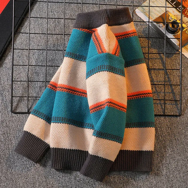 ชายถักเสื้อกันหนาวฤดูหนาวใหม่เ - Baby Clothing Jumpers บทวิจารณ์และราคา