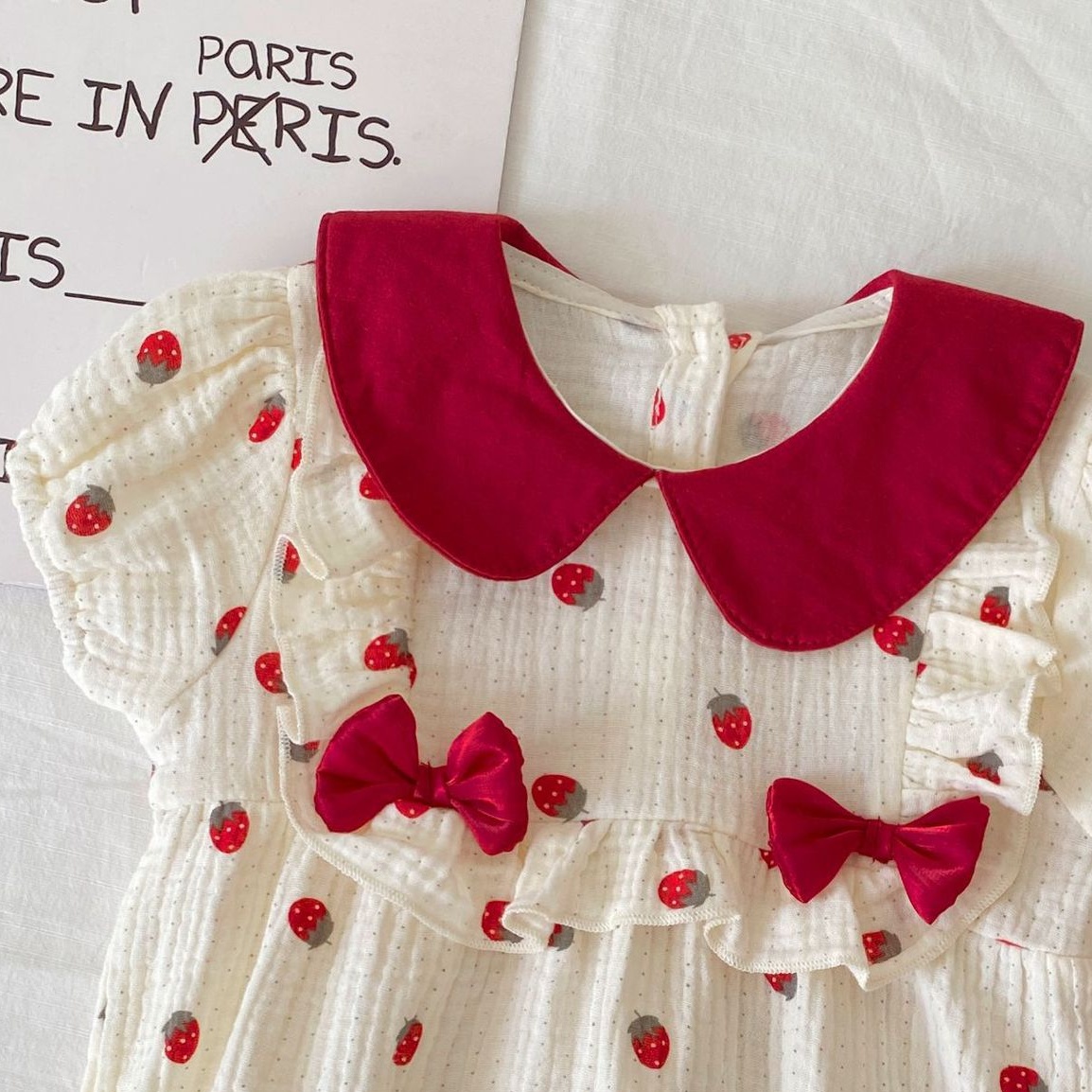 3-24M ชุดบอดี้สูทเด็กฤดูร้อนโบ - Baby Clothing Online บทวิจารณ์และราคา